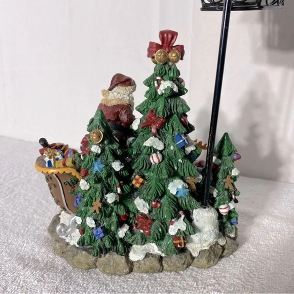 Vintage Christmas Candle Lamp Scene Santa Sleigh Toys  Kids Festive Decor - Picture 8 of 16